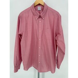 Brooks‎ Brothers Men's Red Oxford Button Down Long Sleeve Shirt XL Classic Fit